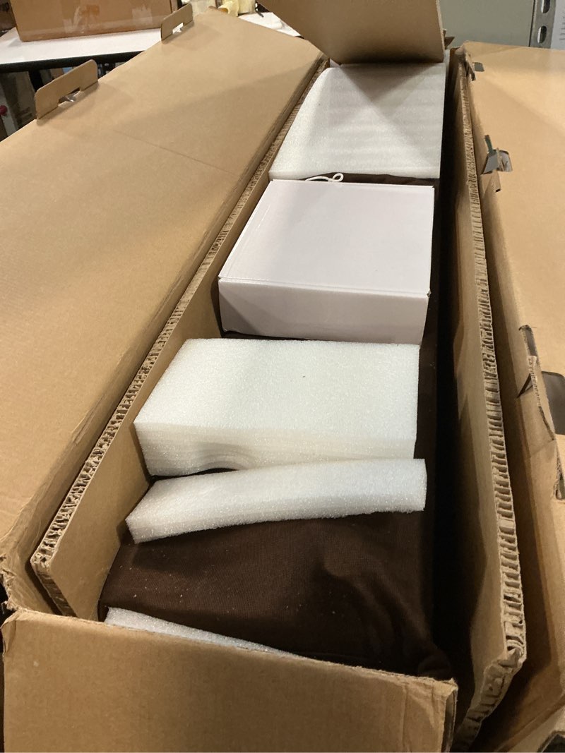 Condition photo showing As Is for ROVATE LED Shower Panel Tower System with Rainfall Mist Shower Head, Matte Black 6-in-1 Shower Tower with Jets and Handheld and Digital Temperature Display, High Pressure Shower Column with Tub Spout