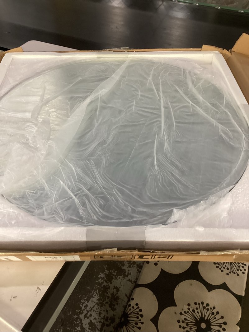 Condition photo showing New/Like New for 30 Inch Frameless Round Mirror with Light, Round LED Mirror for Bathroom, LED Lighted, Dimmable,Touch, Anti-Fog, Adjustable 3000K/4500K/6000K Backlit 30"L x 30"W