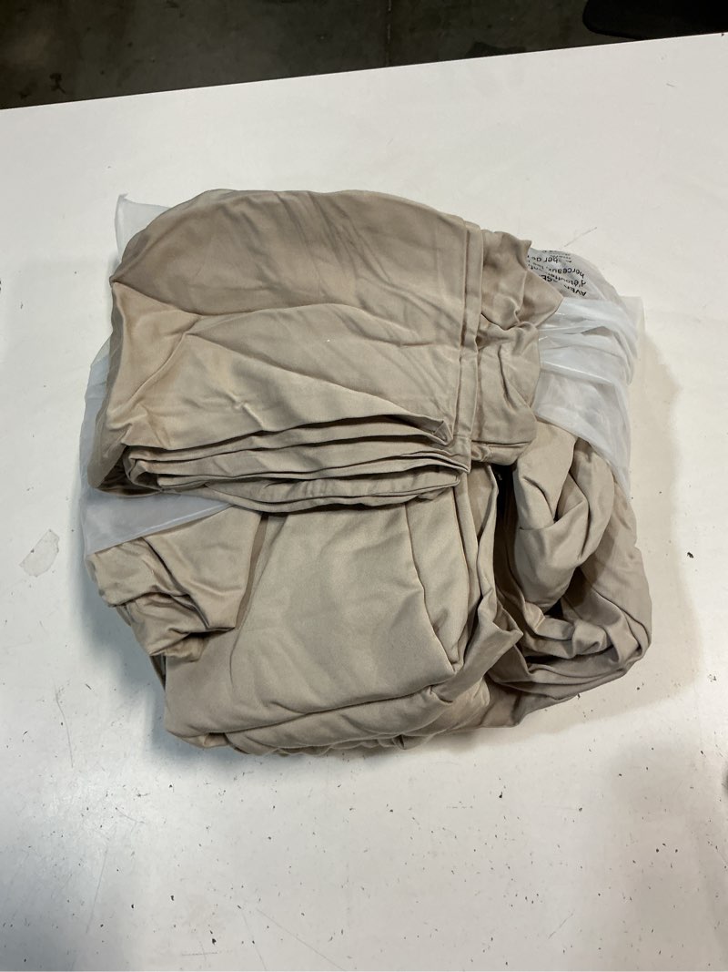 Condition photo showing As Is for quince bamboo sheet set, queen, sand