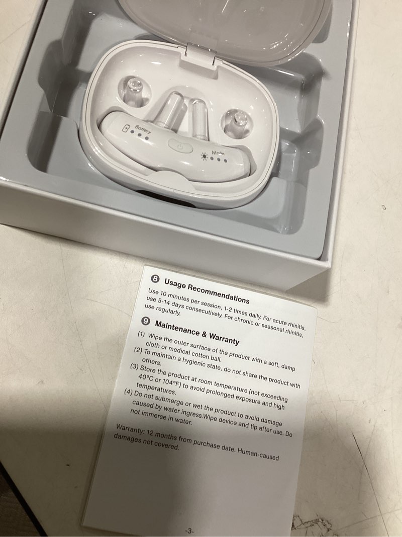 Condition photo showing New/Like New for similar product  red light nasal therapy device | red light therapy for nose & sinuses | nasal red light therapy for congestion, allergy defense & sinus support | usb rechargeable, portable