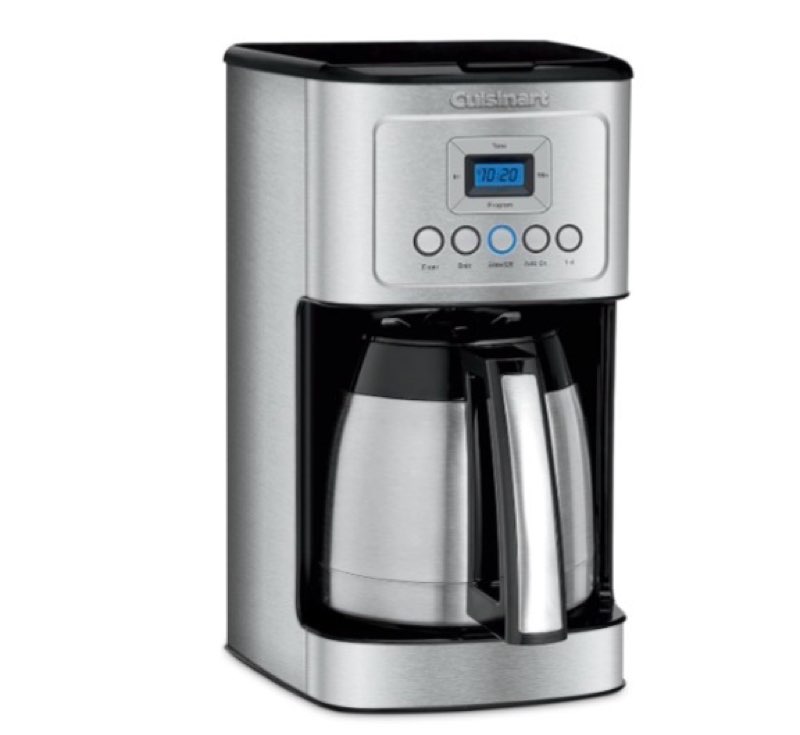  Cuisinart 12-Cup Coffee Maker, Programmable PerfecTemp Thermal Carafe Coffee Machine with 1-4 Cup Setting, Brew Strength Control and Brew Pause, Stainless Steel, DCC-3400NAS, Silver