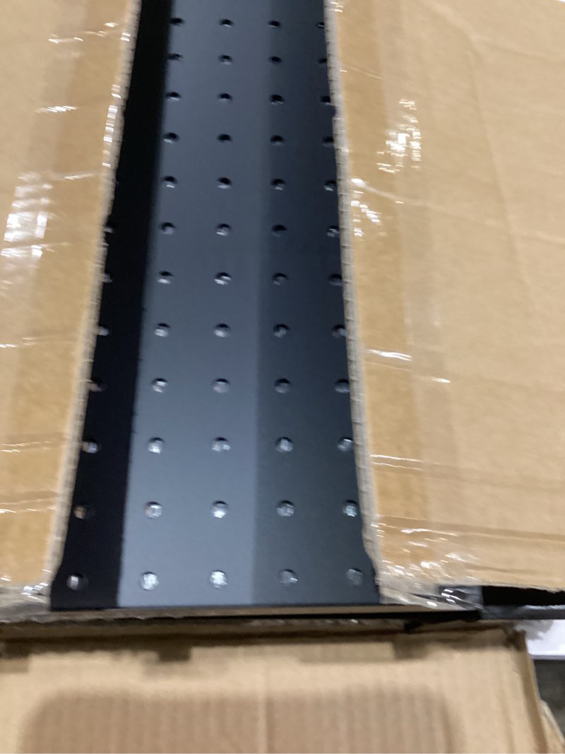 Condition photo showing New/Like New for INCLY 48x24 Inch Metal Peg Board Kit with 1/4" Pegboard Hooks Accessories, 4PCS Pegboard Panels and 156PCS Black Pegboard Wall Organizer Tool Storage System for Garage Workbench Shed