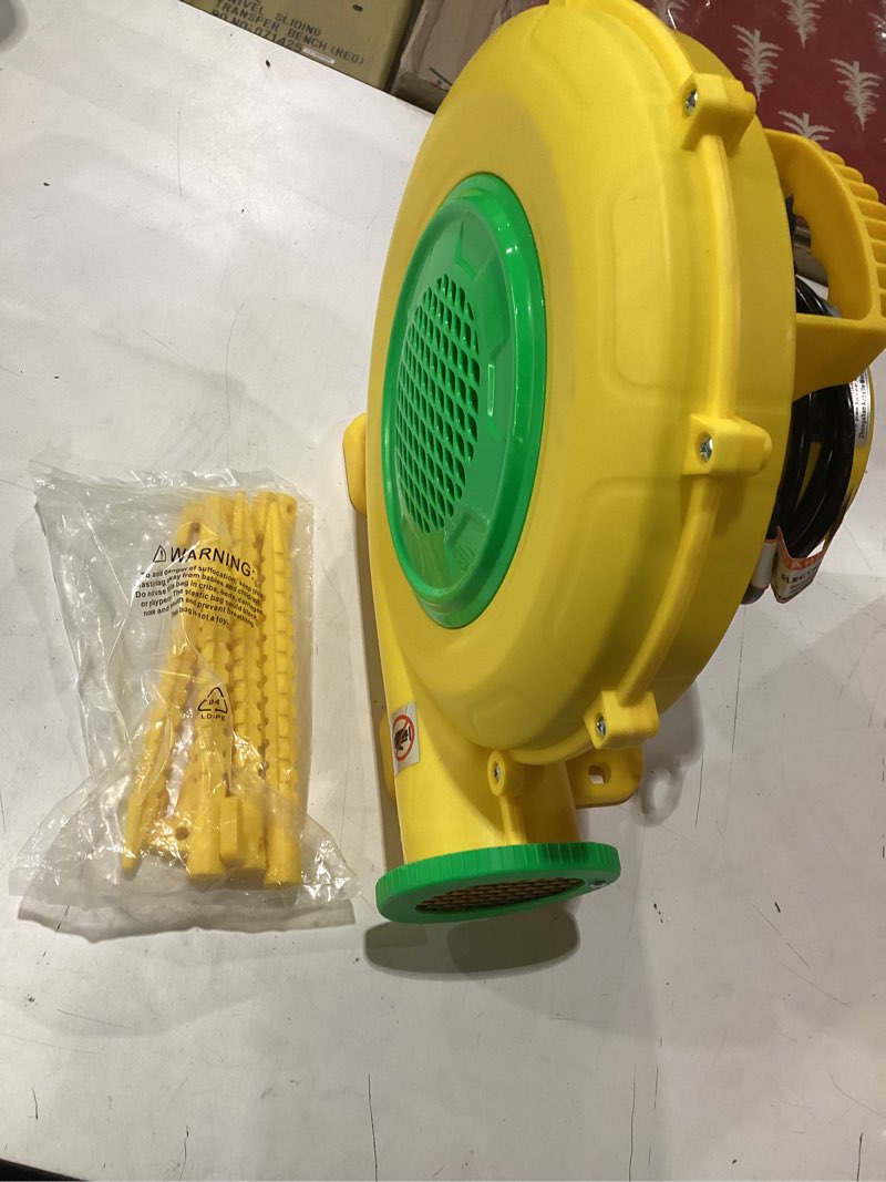 Condition photo showing As Is for inflatable bouncer slide unknown size/make