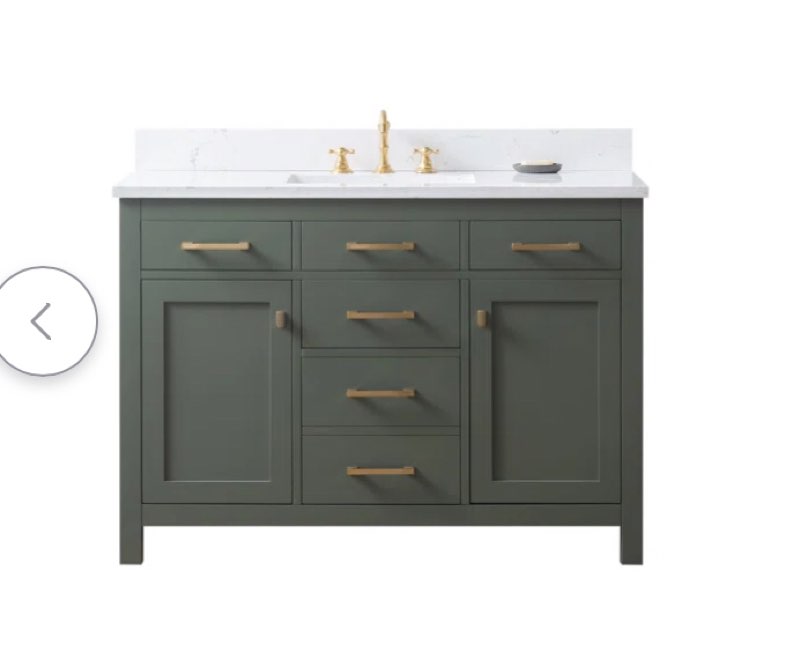 Ajhane 48'' Single Bathroom Vanity with Engineered Stone Top