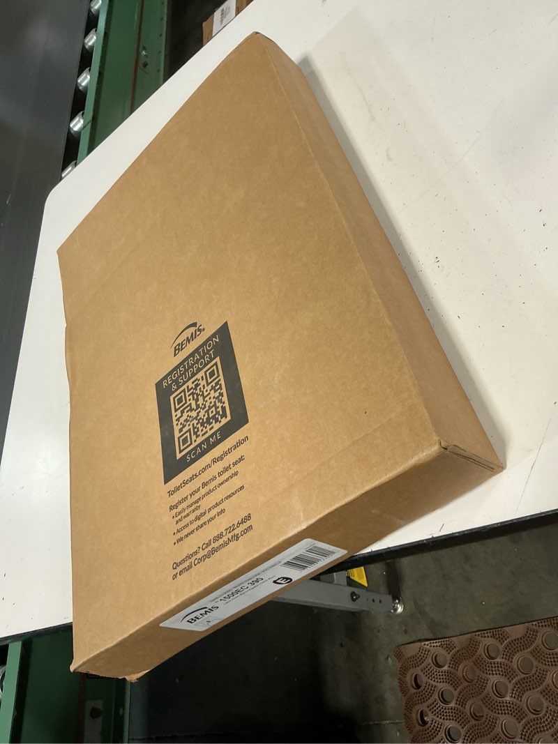 Condition photo showing New/Like New for bemis 1500ec 390 lift-off wood elongated toilet seat, cotton white (pack of 1) elongated basic