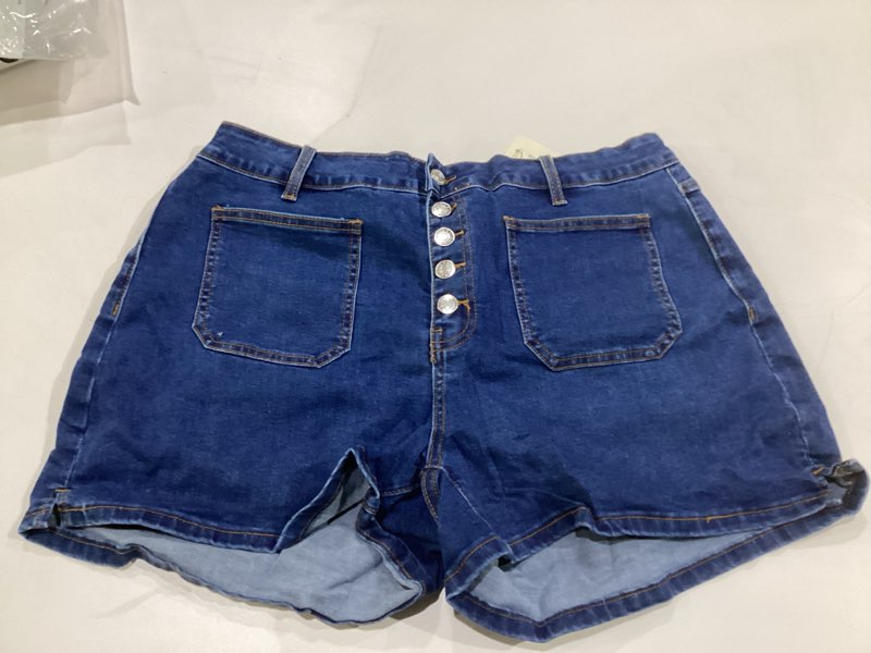 Condition photo showing New/Like New for luvamia Jean Shorts for Women High Waisted Mid Thigh Mom Stretch Denim Shorts Casual Summer Jorts Country Concert Outfit, SIMILAR TO STOCK PHOTO SIZE XL