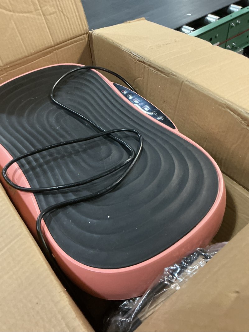 Condition photo showing Good Condition for EILISON Glory Vibration Plate Exercise Machine - Lymphatic Drainage Whole Body Workout Vibration Platform 199 Adjustable Speeds Power Shaping Vibrating Plate, Weight Loss, 350 lbs Glory Rubber Pink