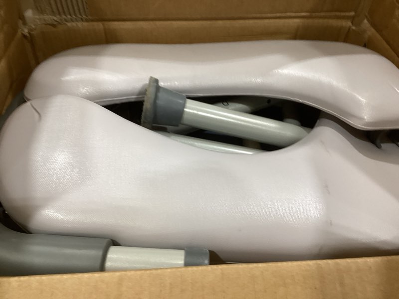 Condition photo showing New/Like New for homeal raised toilet seat riser with handles for seniors, 450lbs heavy-duty 3in1 commode chair for disabled & patients with reinforced frame & protective deflector, built for safety & clean without commode grey