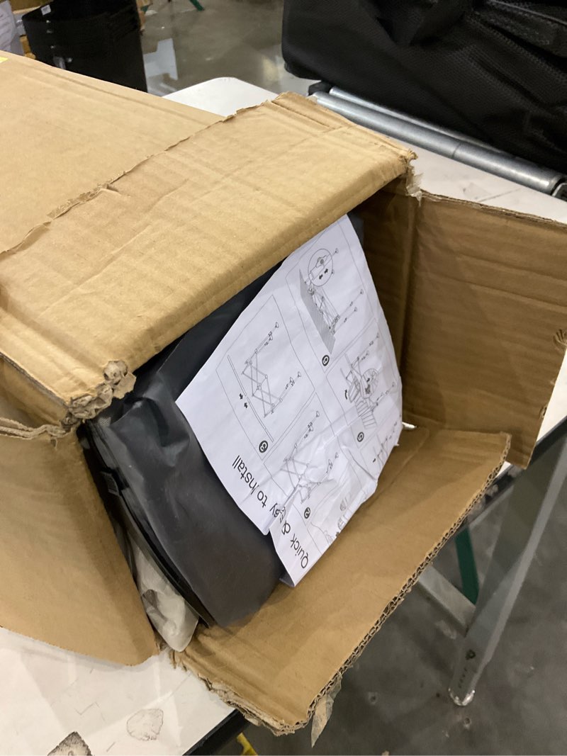 Condition photo showing Good Condition for Height Adjustable Camping Table Tall Large Outdoor Folding Camping Table with Wide-Base Anti-Sink Legs & Carry Bag for Camping BBQ Beach Backyard (Black)