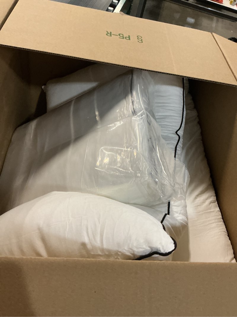 Condition photo showing Good Condition for Acanva Cooling Bed Pillows for Sleeping, Luxury Hotel Quality 3D Microfiber Filling with Breathable Cover for Side Back and Stomach Sleepers, Reduces Neck Pain, King (Pack of 4), Black 4 Count