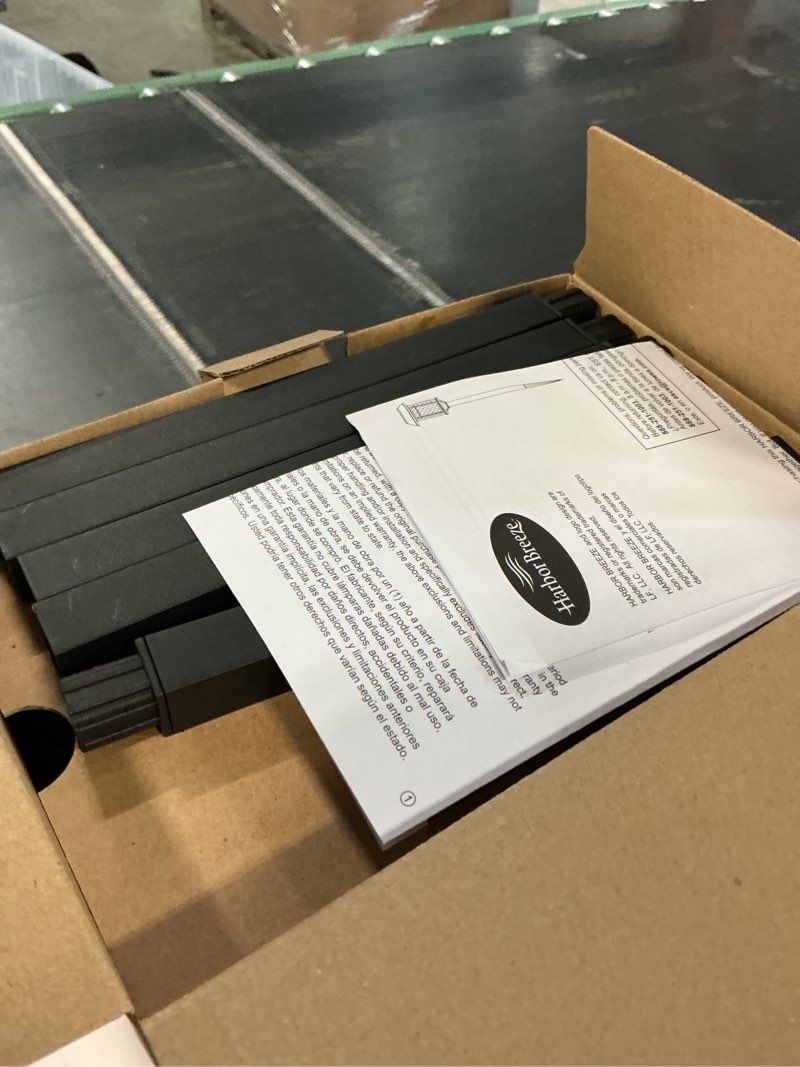 Condition photo showing As Is for in 100+ carts last week harbor breeze 10 -pack 6 -lumens black solar led outdoor path light kit ( 3000-k )