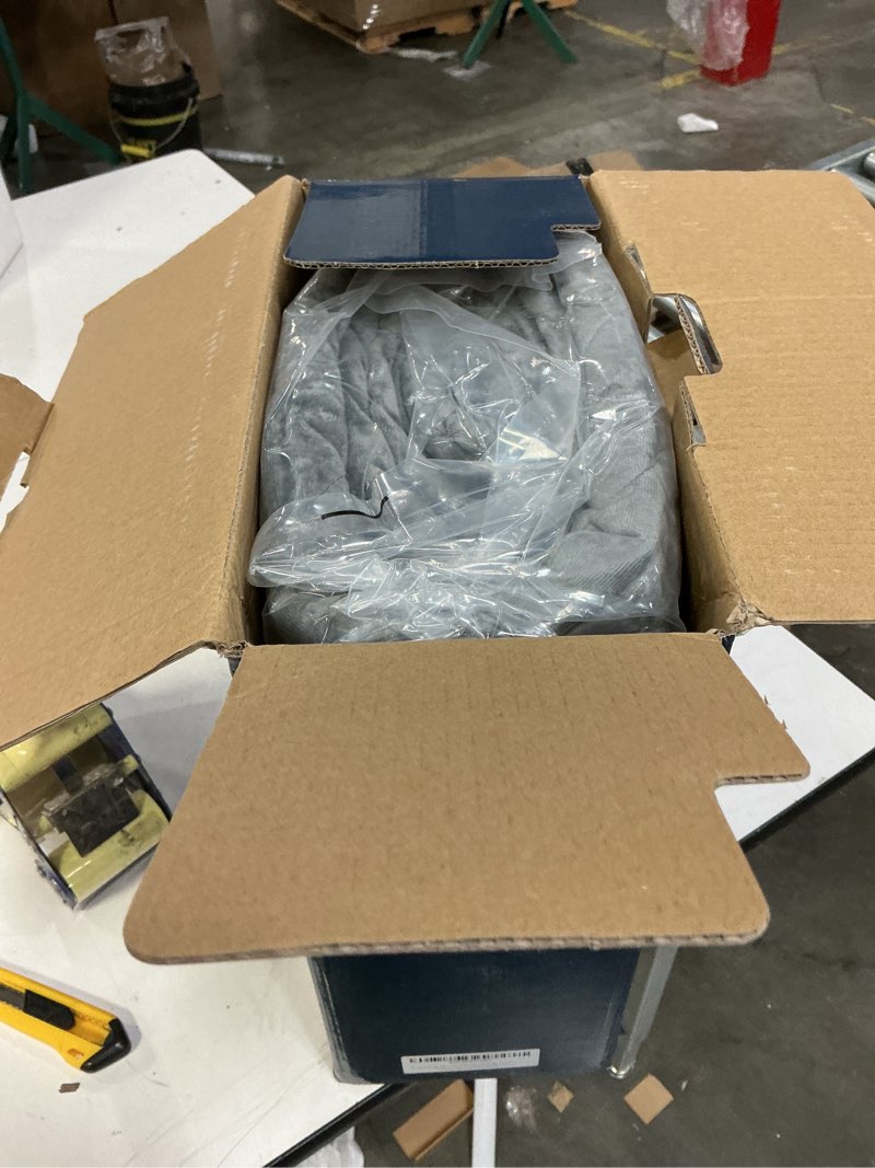 Condition photo showing New/Like New for Fredsure Distressed Velvet Quilt Set, 3 Pieces Grey King, Distressed Velvet Face and Brushed Microfiber Reverse with Diamond Quilting King Grey