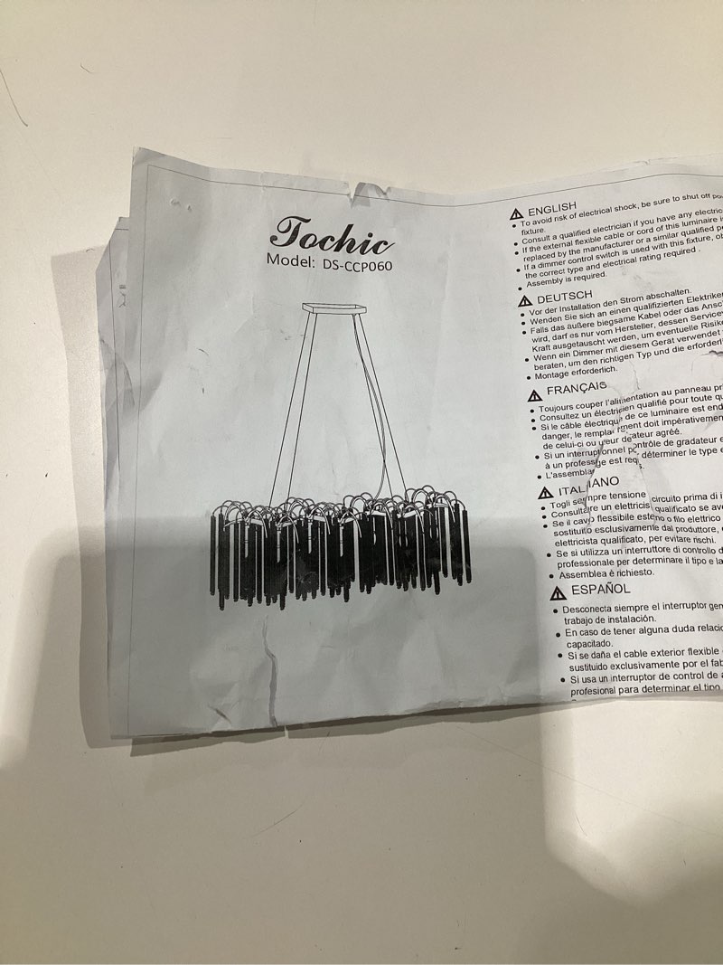 Condition photo showing As Is for TOCHIC Modern Crystal Chandelier Gold,SIMILAR TO STOCK PHOTOS