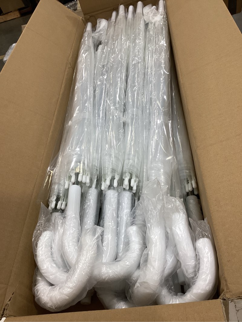 Condition photo showing Good Condition for wedding clear bubble umbrella bulk 46 inch large dome rainproof stick umbrellas for weddings prom graduation outdoor events white handle 20pcs 82cm