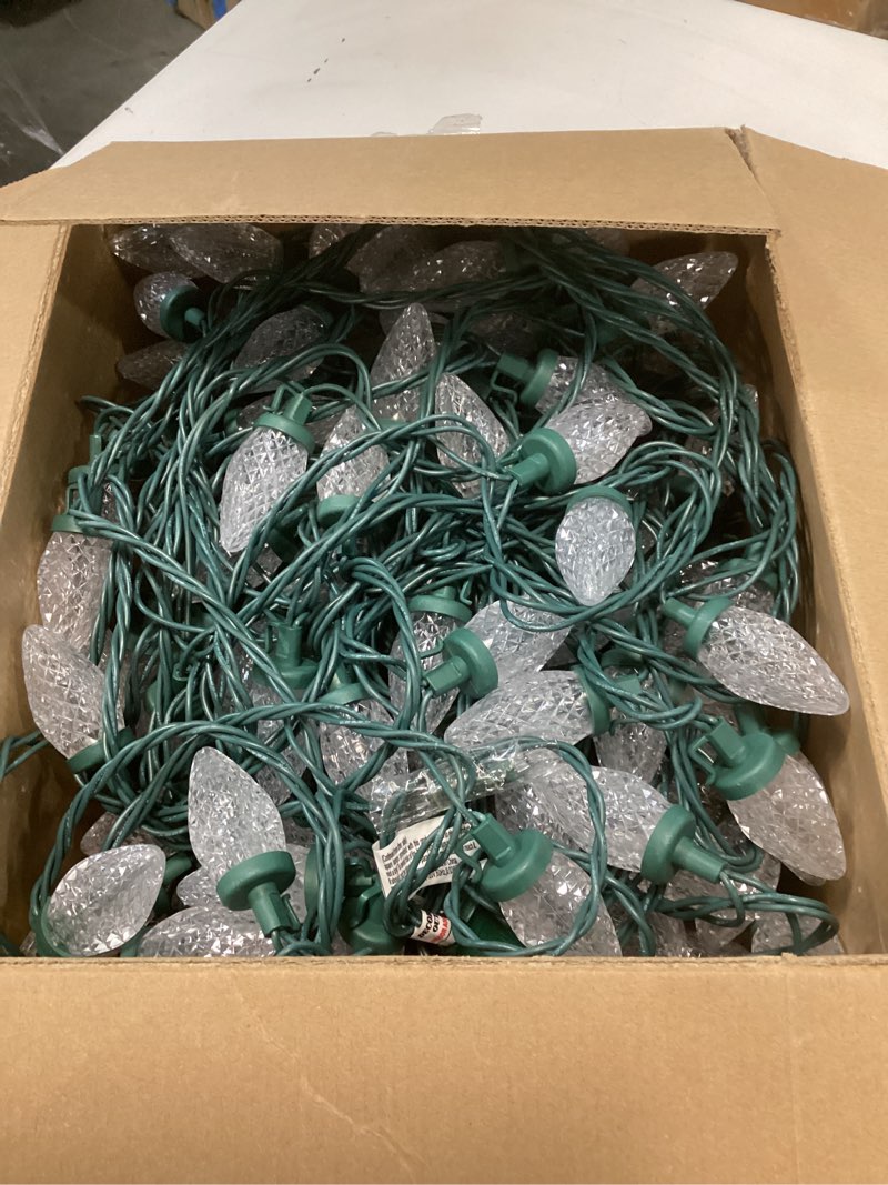 Condition photo showing Good Condition for Brightown 2 Pack Total 132ft 200LED Outdoor C9 LED Christmas String Lights, Plug-in Connectable Waterproof Roofline String Lights for Outside Christmas Holiday Decor White