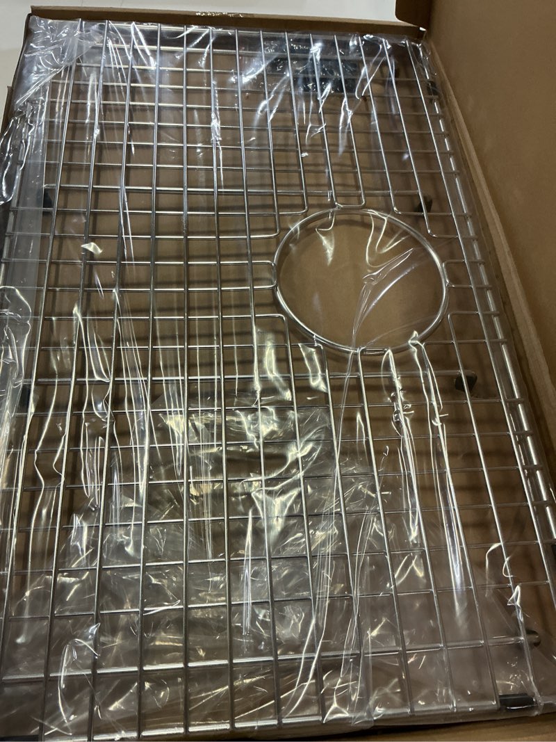 Condition photo showing Good Condition for serene valley sink bottom grid 23" x 14-1/2", rear drain with corner radius 3/8", sink protector svh2315r