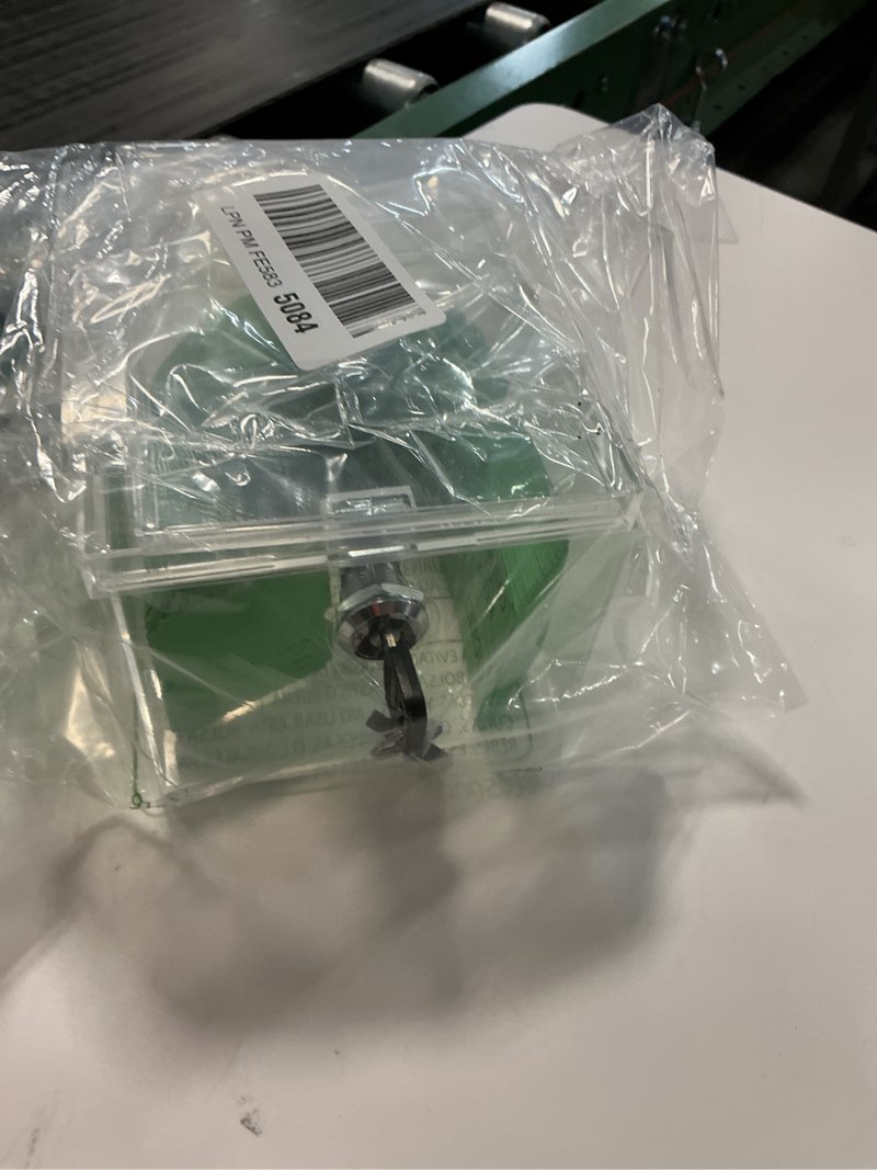 Condition photo showing Good Condition for Havawish Enter to Win Raffle Ticket Box with 500 Raffle Ticket Double Roll and Slot Clear Acrylic Donation Box with Lock 6.3" x 4.7" x 3.9" Ballot Holder with 2 Keys for Game Suggestion(Green)
