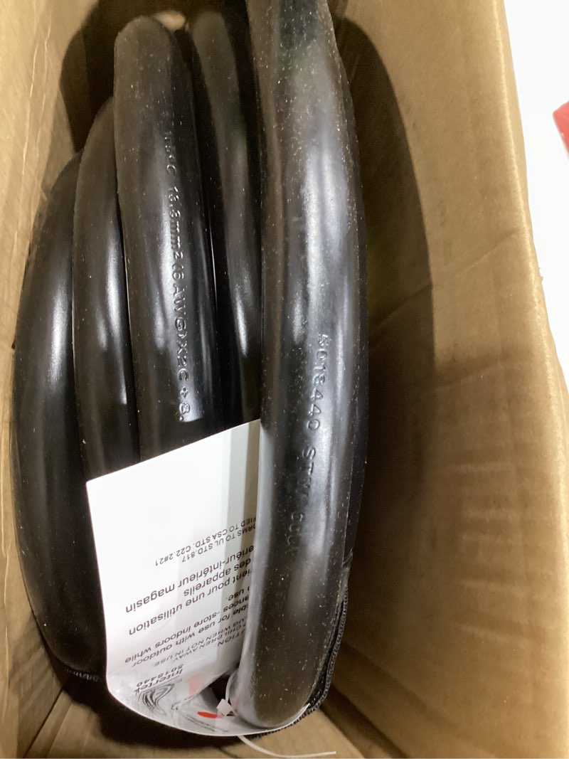 Condition photo showing Good Condition for 50 Amp Generator Cord, 25FT 50 Amp RV Extension Cord with Twist Lock, Generator Cable 50A 4 Prong Yellow, NEMA 14-50P/SS2-50R Heavy Duty STW Wire for RV Camper & House 25 FT Yellow