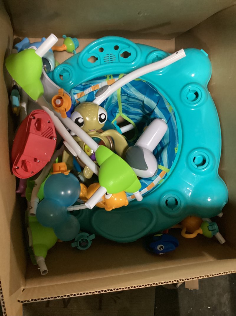 Condition photo showing As Is for bright starts disney baby finding nemo sea of activities baby activity center jumper with interactive toys, lights, songs & sounds, 6-12 months (blue)