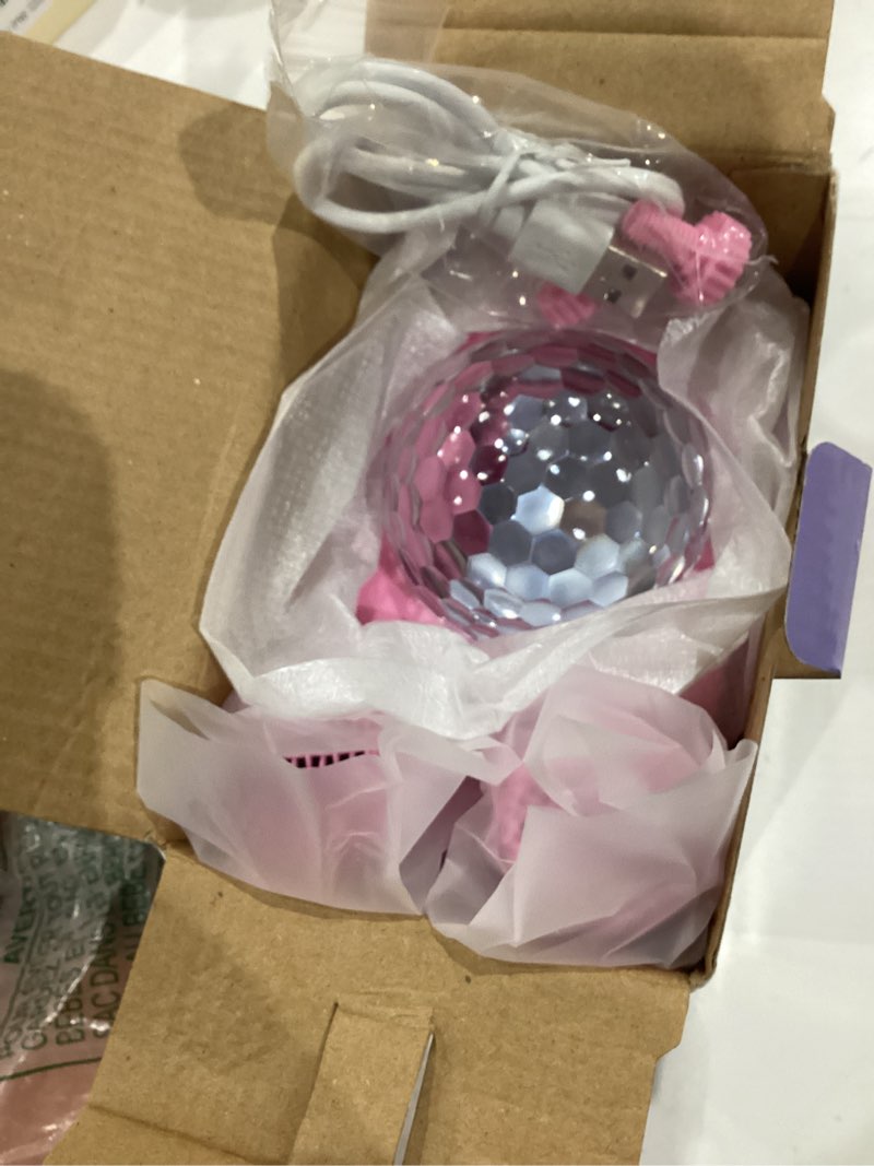 Condition photo showing Good Condition for mini karaoke microphone with disco light: gifts for 3 4 5 6 7 8 9 10 11 12 year old kids girls karaoke machine 2 microphones toys for 3-15 year old girl birthday gift karaoke machine for family party pink