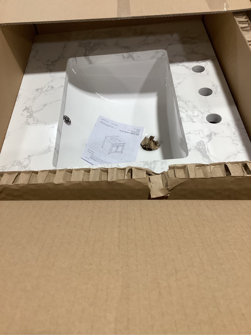 allen + roth Lancashire 30-in Sage Green Undermount Single Sink Bathroom Vanity
