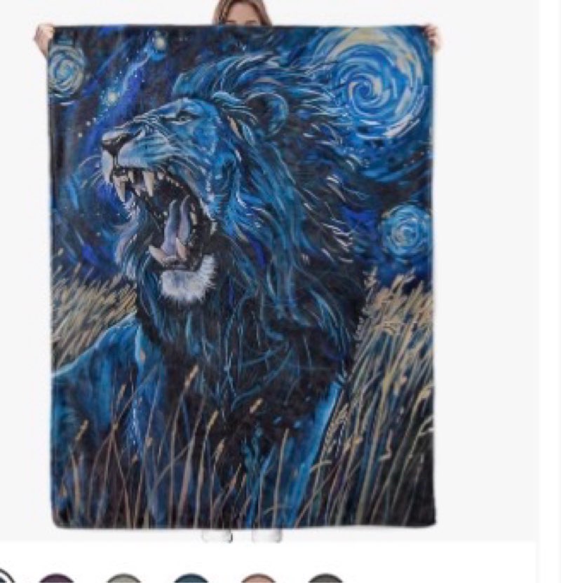 Bidesk Roaring Lion Blanket - Ultra Soft, Cozy, Lightweight, Warm & Fuzzy Flannel Starry Night Throw