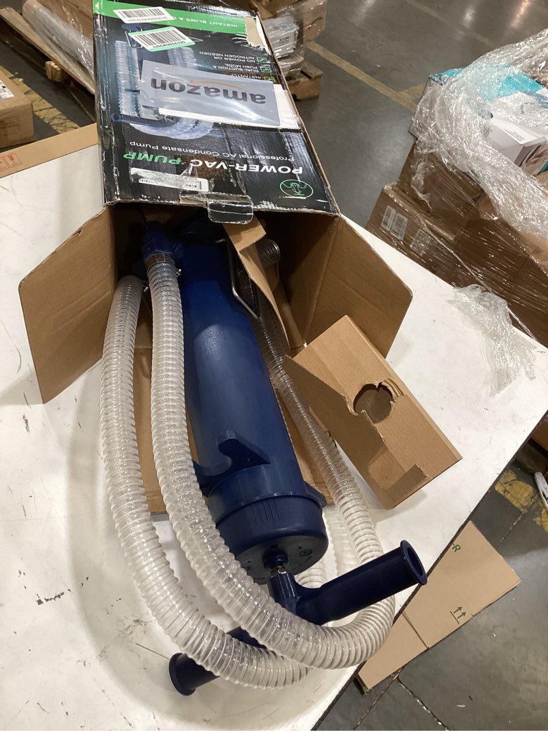 Condition photo showing As Is for rectorseal mighty pump 97795 hand operated a/c condensate pump, easy application, lightweight & heavy duty pvc, clears slime, mold, and dirt, easy application, hvac line pump
