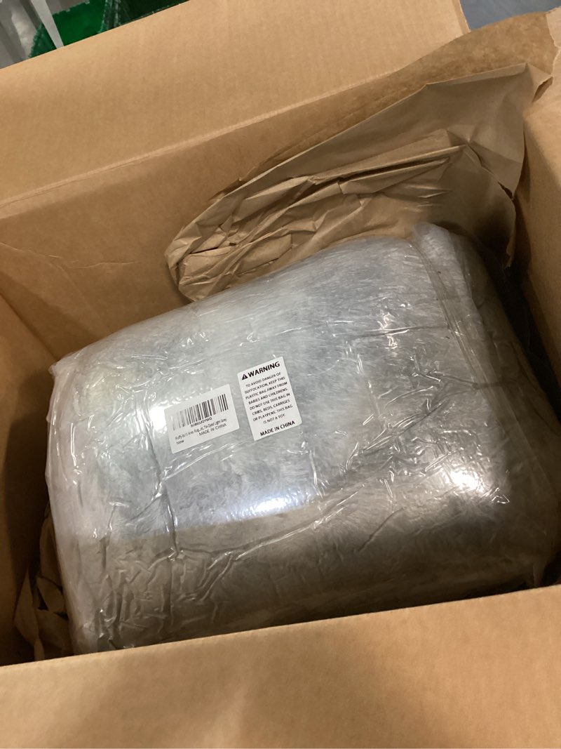 Condition photo showing New/Like New for yobath fluffy 8x10 area rugs for living room bedroom, large modern soft shag rugs for kids girls boys, non-slip plush shaggy rugs for playroom nursery dorm room, tie-dyed light grey 8' x 10' (rectangular) tie-dyed light grey