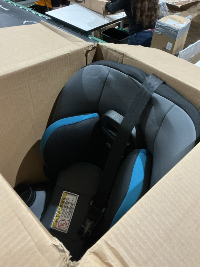 Condition photo showing As Is for safety 1st crosstown slim all-in-one convertible car seat, deep sea deep sea crosstown slim