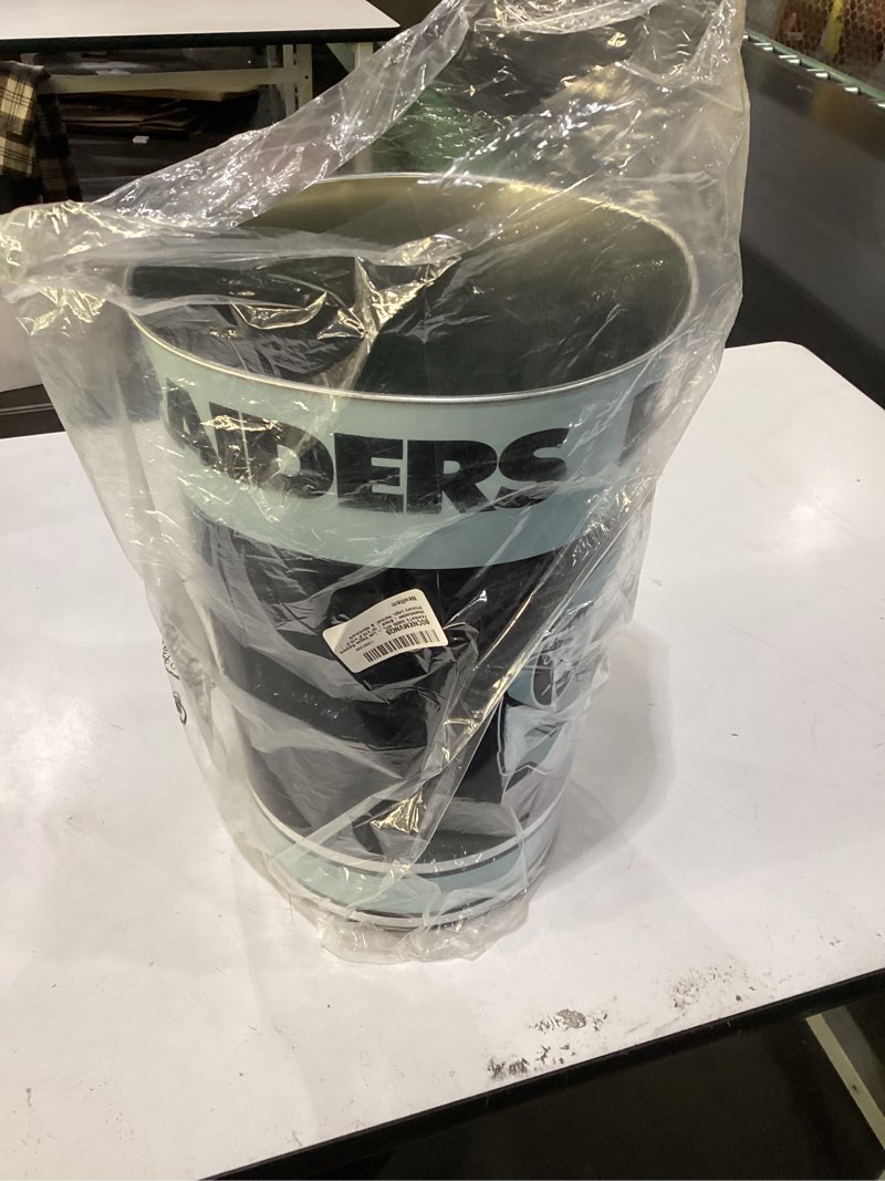 Condition photo showing Good Condition for FANMATS 34685 NFL - Las Vegas Raiders Wastebasket | Black | 15"x10.5"x10.5" | Primary Logo, Helmet, & Wordmark