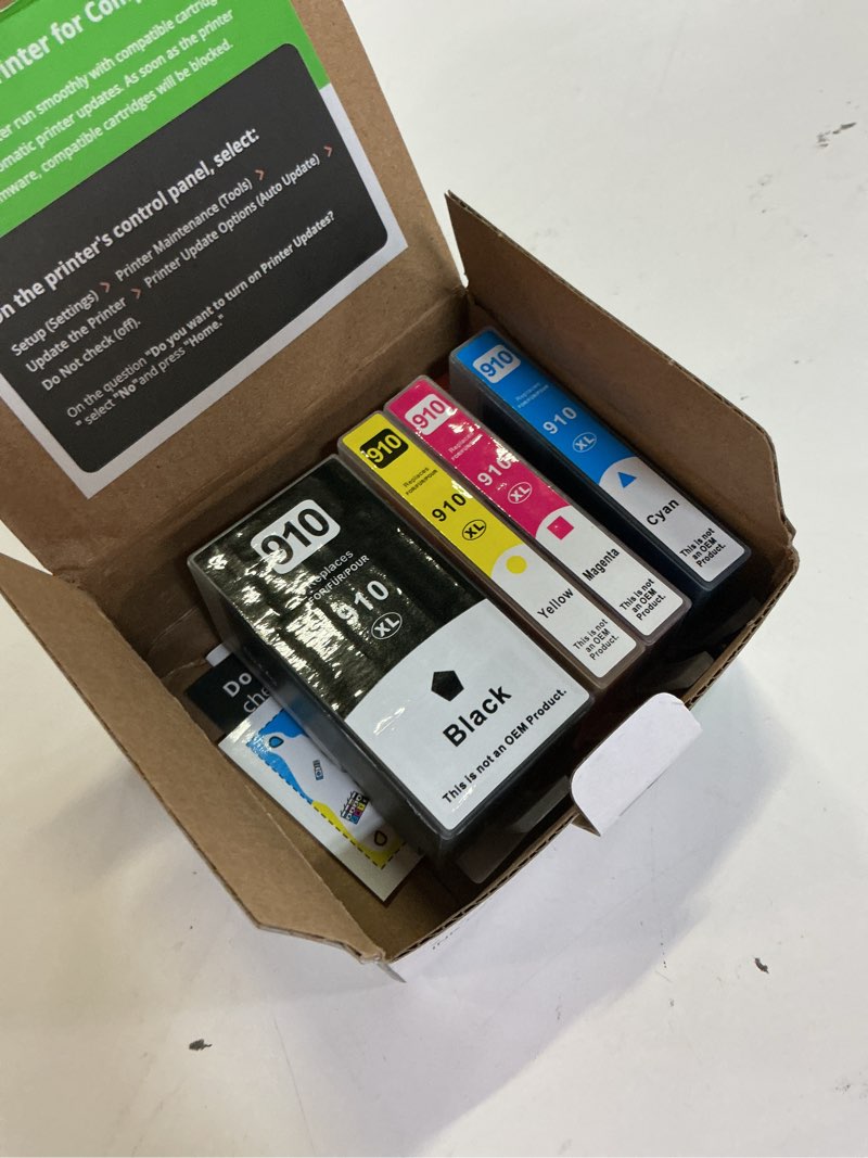 Condition photo showing Good Condition for 910xl ink cartridges combo pack replacement for hp ink 910 xl color and black compatible with officejet pro 8020 8025 8028 8035 8030 8010 8015 8018 8022 printers