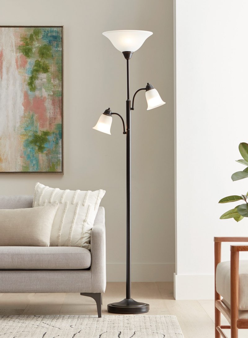 Allen + Roth 72.5-in Oil Rubbed Bronze Multi-Head Floor Lamp
