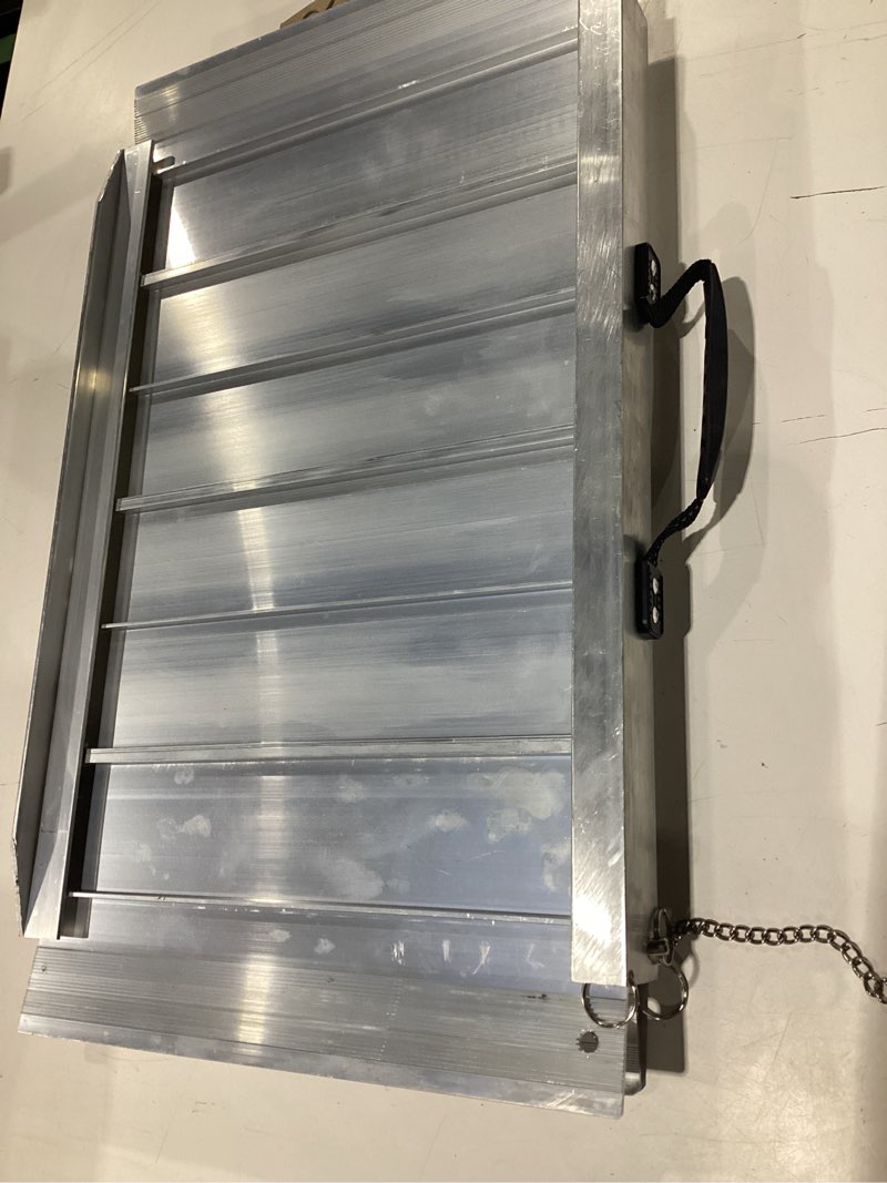 Condition photo showing Good Condition for 2-ft portable aluminum wheelchair ramp - non-slip folding ramp for wheelchair access, home steps, doors, cars & scooters - 800 lbs weight capacity 2ft