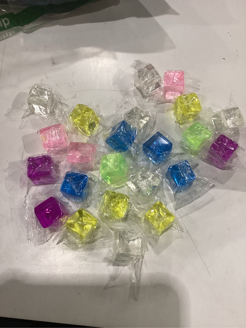 Condition photo showing Good Condition for ice cube sensory toys 24 pcs squishy fidget stress cube for adults kids anxiety stress relief hand therapy sensory squishy ball classroom prize box toys