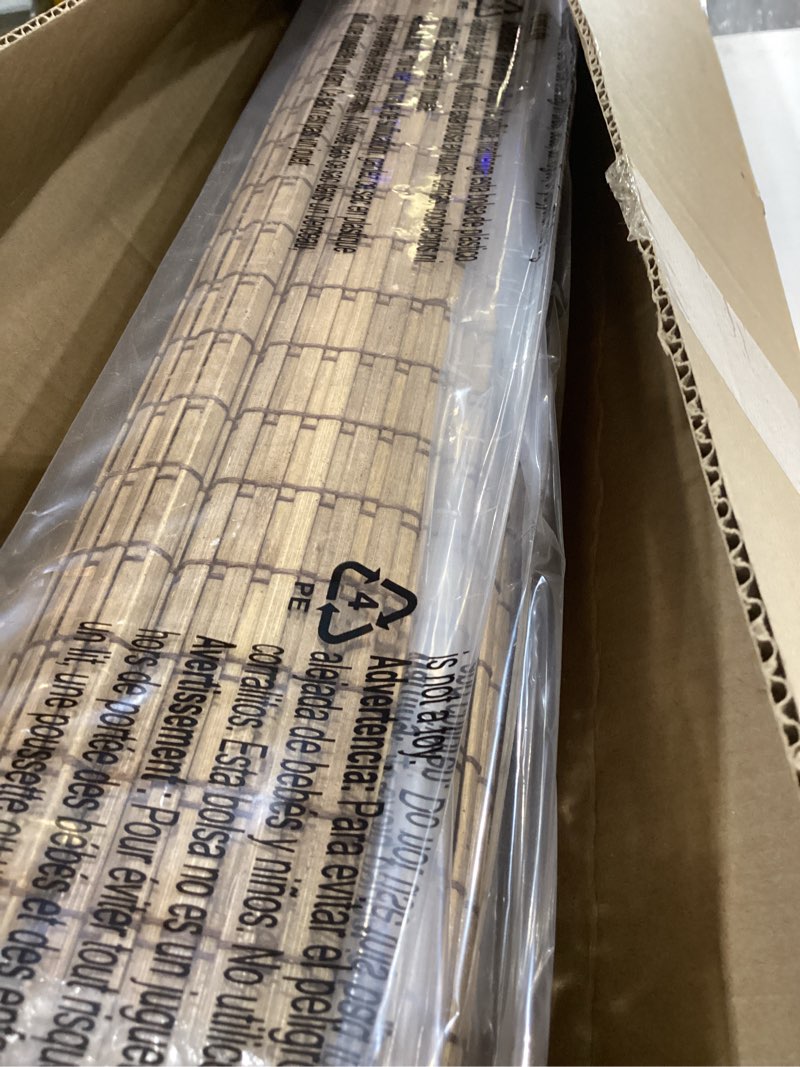 Condition photo showing Good Condition for lazblinds cordless bamboo roman shades, 35x64, highfield teak | privacy blinds for interior windows, room darkening roll up bamboo blinds for home & patio pricacy - highfield teak 35" w x 64" h