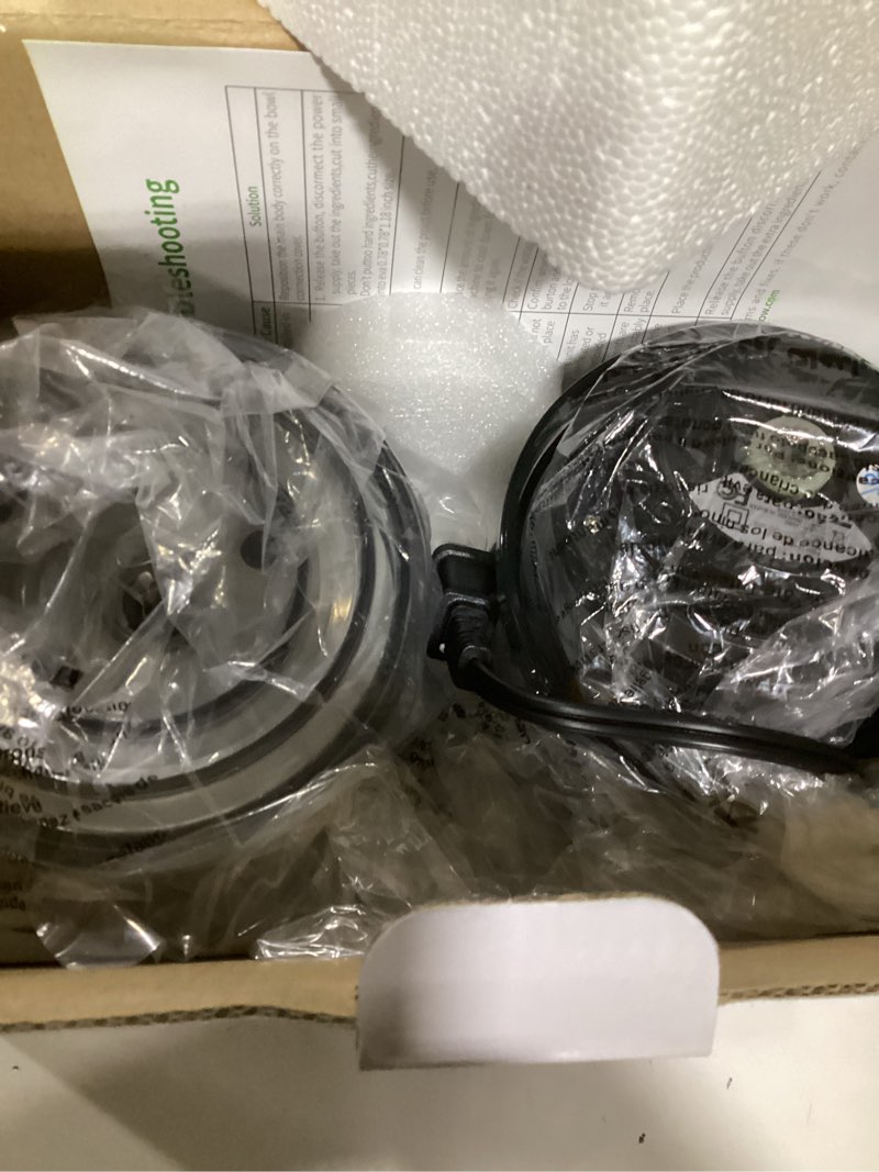 Condition photo showing New/Like New for Food Processor 4 Cup, Electric Food Chopper, ?Small but Powerful?Meat Grinder with 2 Bowls, 2 Speed & 4 Blades for Vegetable, Meat, Nuts, Functions for Chopping, Dicing, Mixing and Puree