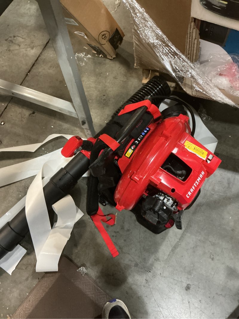 Condition photo showing As Is for CRAFTSMAN BP510 51-cc 2-cycle 600-CFM 220-MPH Gas Backpack Leaf Blower one_size in Black | CMXGAAMR51BP 2636086