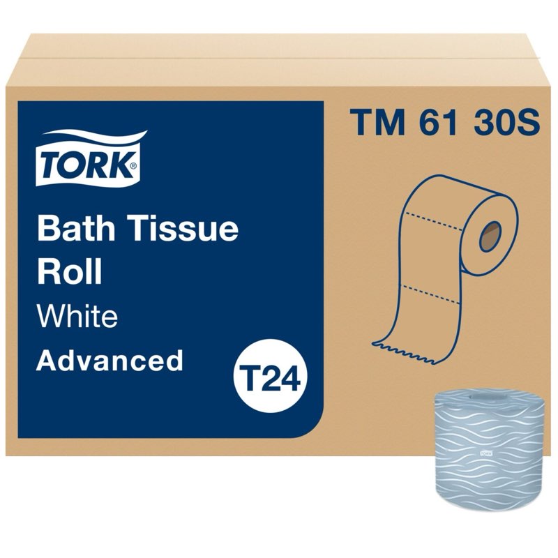 tork advanced bath tissue roll, 2-ply tm6130s (48 units per case)