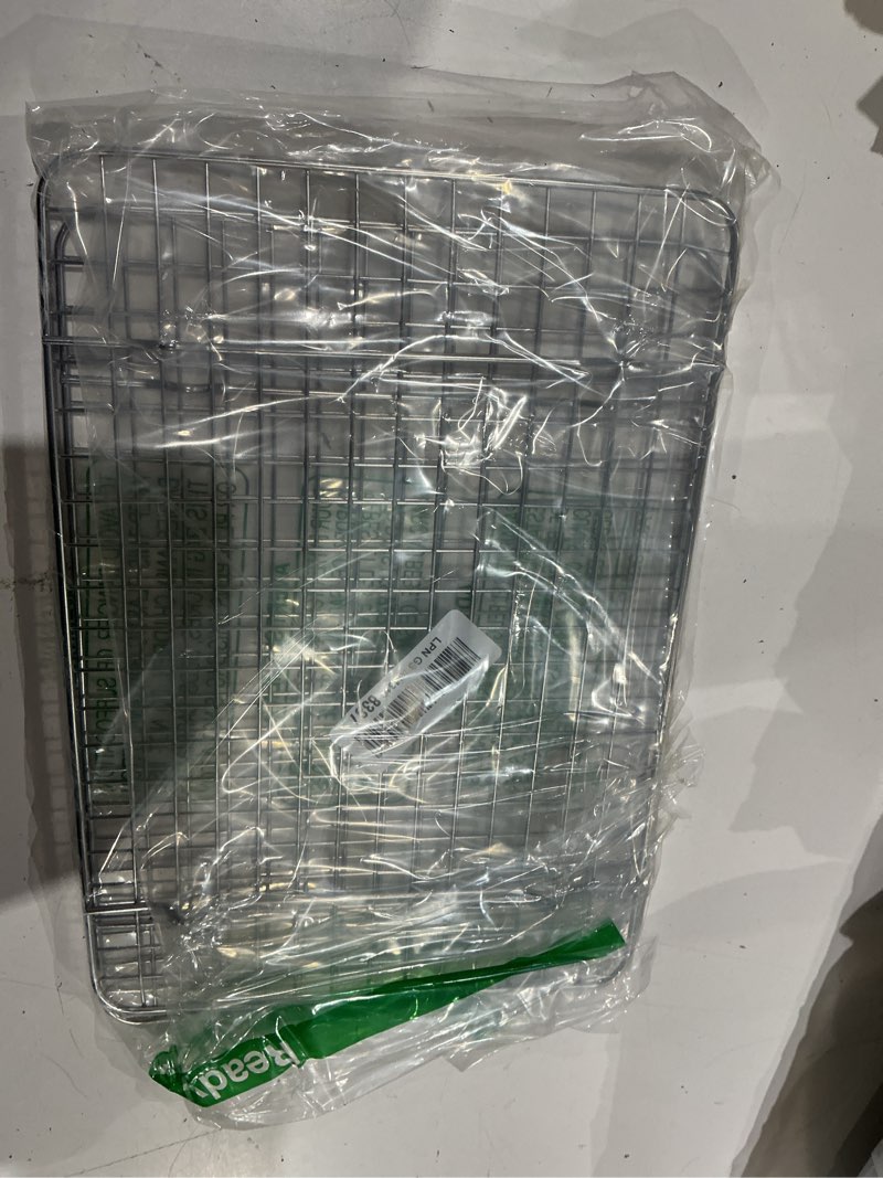 Condition photo showing Good Condition for checkered chef cooling rack for cooking and baking - 8” x 11 ¾" set of 2 stainless steel, oven safe grid wire cookie cooling racks 8" x 11.75" 2-pack