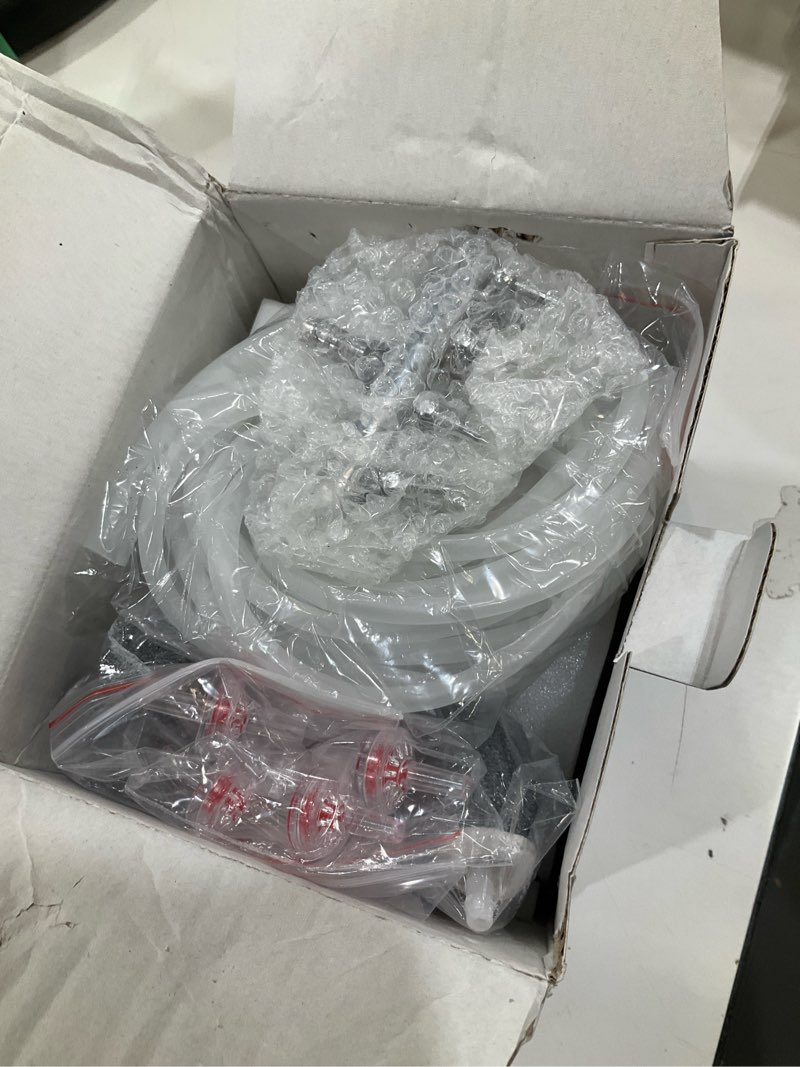 Condition photo showing Good Condition for AQQA Aquarium Air Pump Powerful Pond Aerator Oxygen Pump 4 Outlets Adjustable Hydroponic Air Bubbler Pump with Air Stone Tube Air Valves for Up to 1000Gal (15W,356GPH) 15W (356GPH)