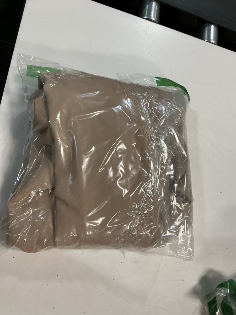 Condition photo showing Good Condition for (size xl)creatmo us women's trench coat double-breasted classic lapel overcoat belted slim outerwear coat with detachable hood medium khaki