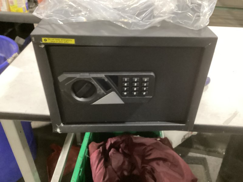 Condition photo showing Good Condition for 1.2 Cub Small Fireproof Safes for Home Use, Digital Home Safe Fireproof Waterproof with Programmable Keypad, Spare Keys and Removable Shelf, Fire Safe Box for Money Medicines Valuables