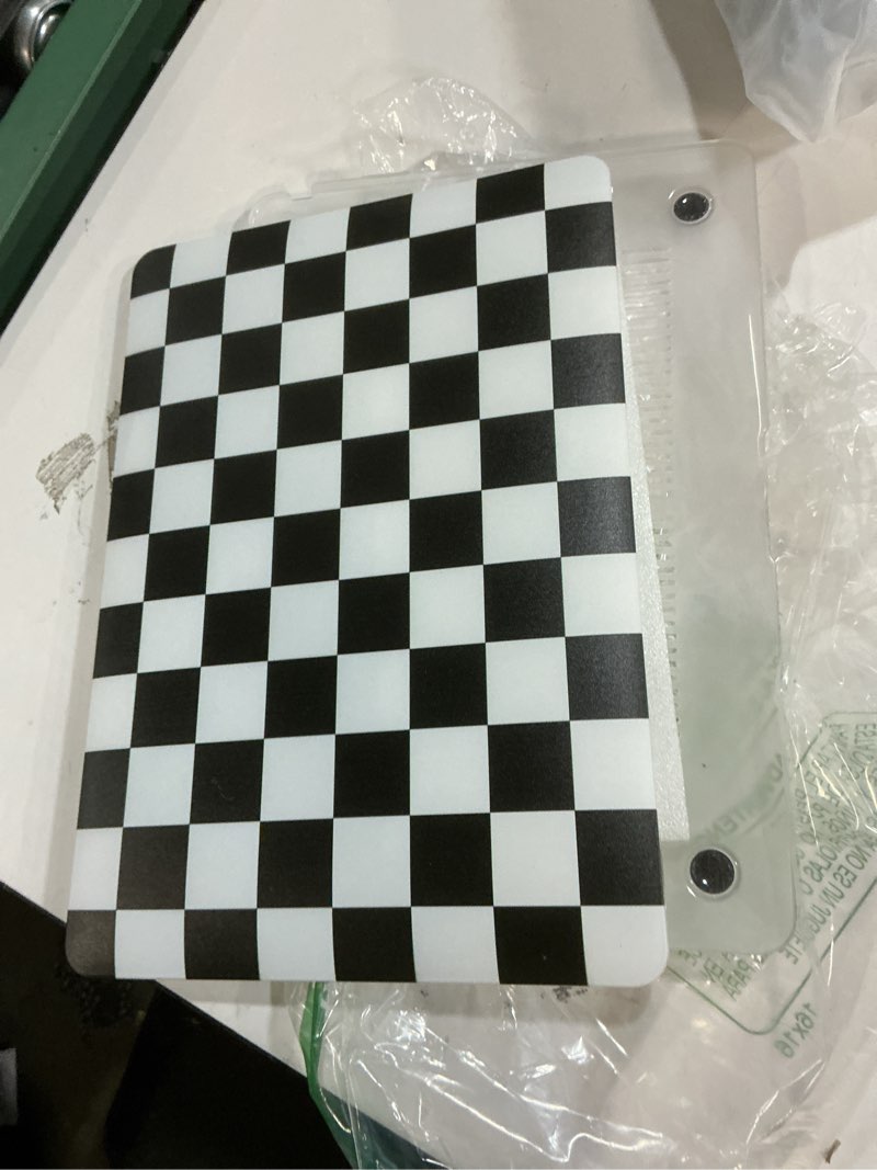 Condition photo showing As Is for seorsok compatible with macbook air 13 inch case 2022 2021 2020-2018 release a1932 a2179 m1 a2337 touch id,exquisite checkerboard pattern plastic hard shell case with keyboard cover,beige heart grid air13?a1932 a2179 m1 a2337? beige heart