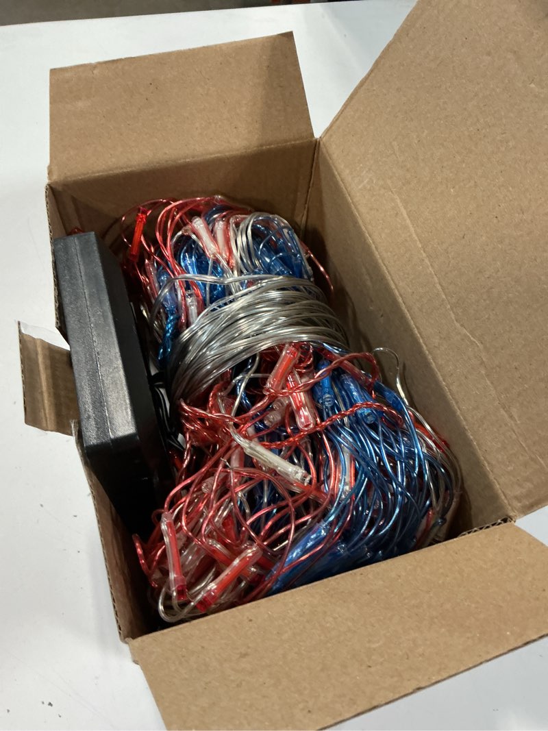 Condition photo showing Good Condition for dbfairy solar american flag lights outdoor,420 leds american flag net lights 6.5ft x 3.28ft super bright,memorial day decorations of the united states for independence/national/memorial day,july 4th