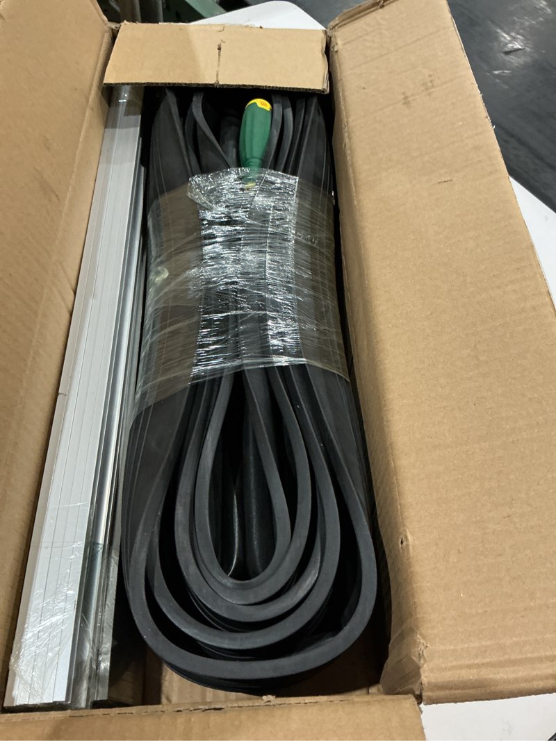 Condition photo showing Good Condition for garage door seals bottom rubber - jobon 16.5 ft heavy-duty garage door weather stripping bottom seal with pre-drilled aluminum track retainer kit, easy installation for home & commercial 16.5 feet with track