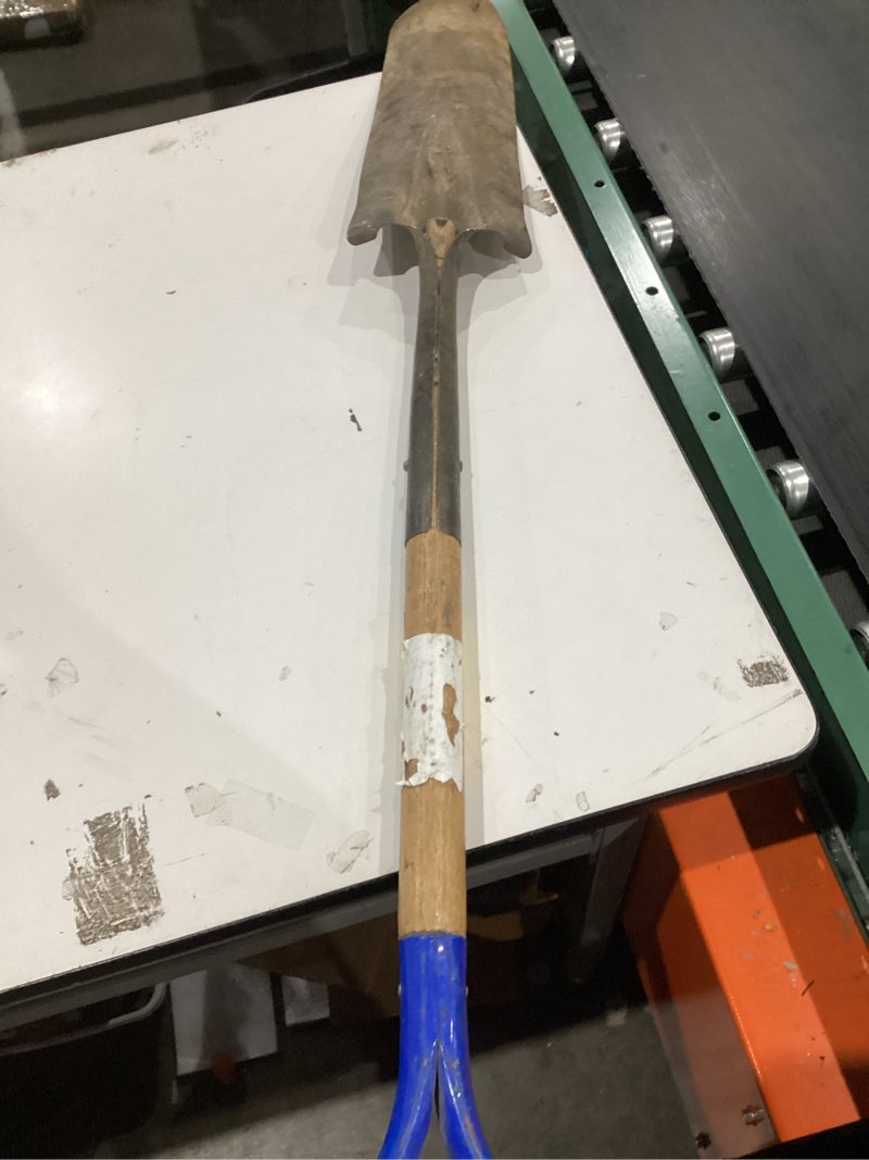 Condition photo showing As Is for kobalt 32.5-in wood d-handle drain spade
