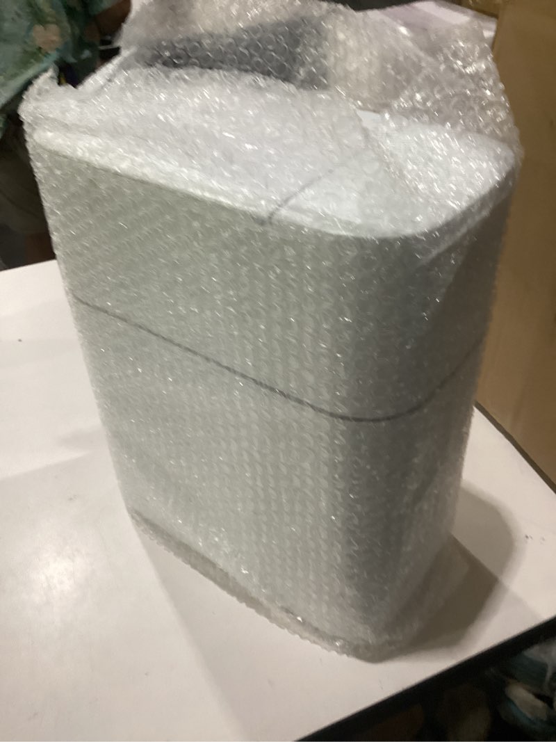 Condition photo showing New/Like New for mopup bathroom trash can, automatic bagging garbage can, 3.5 gallon slim smart small plastic trash bin, narrow motion sensor trash can for bedroom, office white large - automatic sensor trash can