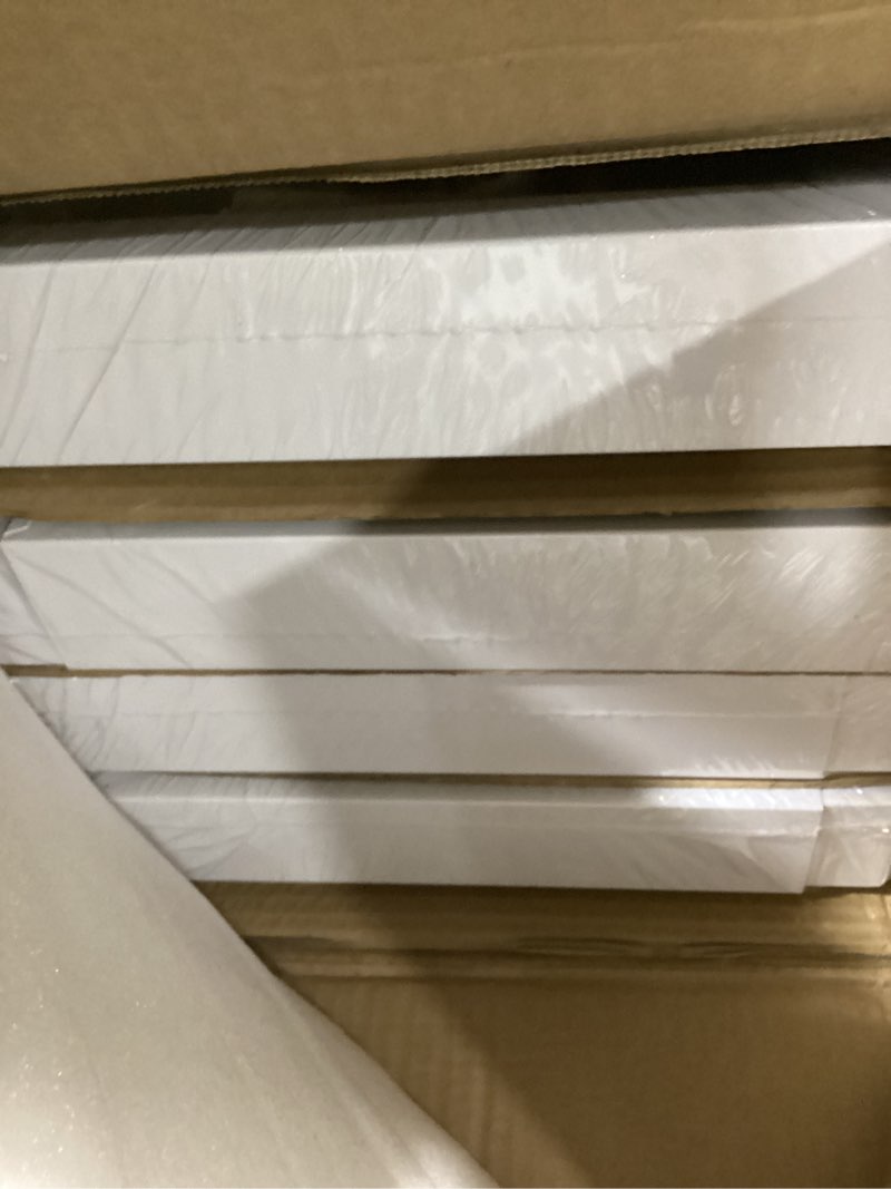 Condition photo showing Good Condition for 4Pack Expandable Pull Out Cabinet Organizer 21"Deep with Raising Pad for Framed Cabinets,Slide Out Drawers with 4pcs Divider Racks,Roll Out Shelves Adhesive,Adjustable Width 12.05"-20.4"White White 21"D x 12.05"-20.4"W(4Pack)