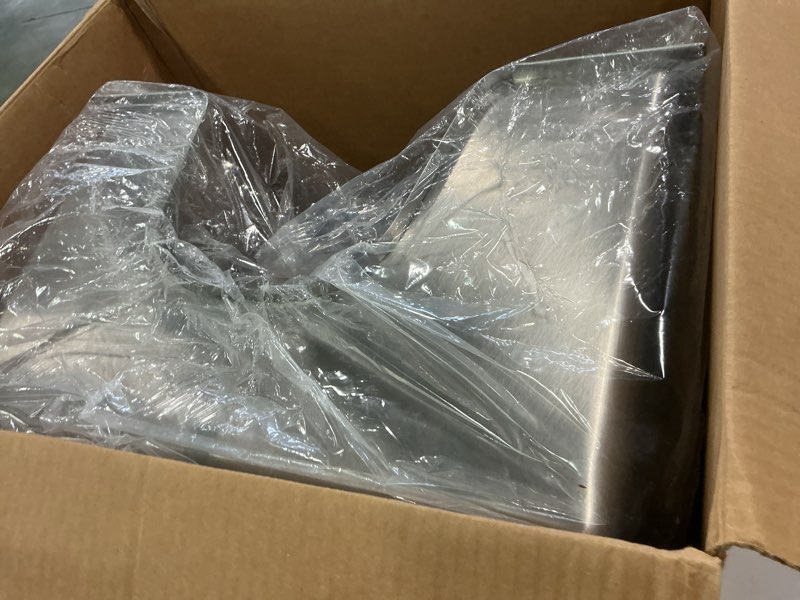 Condition photo showing Good Condition for Enclosed Stainless Steel Cat Litter Box 13.8” High Sides, Extra Large Litter Box for Big Cats, XL Metal Kitty Litter Pan Pet Toilet with Wheels for Easy Mobility, Anti-Leakage, Non-Sticky, Easy Clean XX-Large