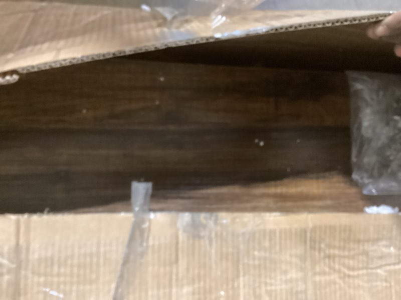 Condition photo showing Good Condition for Tribesigns Farmhouse Console Table, 47 Inches Entryway Console Table with Storage, Industrial Hallway Accent Table for Living Room, Entrance Rustic Brown